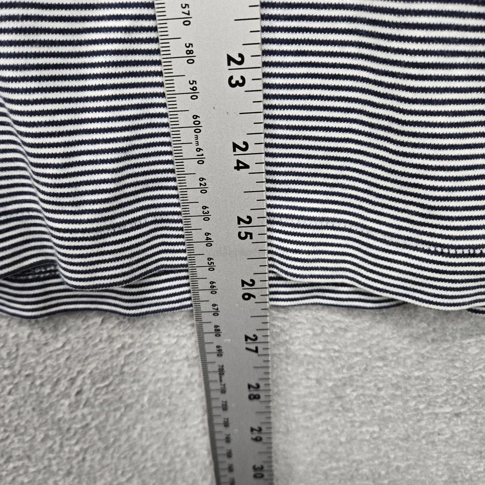 Polo Ralph Lauren Men Shirt L Navy Embroidered Striped Logo Classic Short Sleeve
